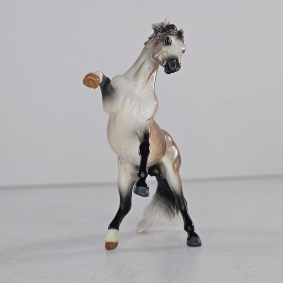 Breyer Stablemate Horse Rearing Andalusian #5906 Dapple Rose Grey - Picture 2 of 7